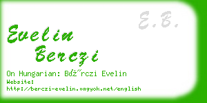 evelin berczi business card